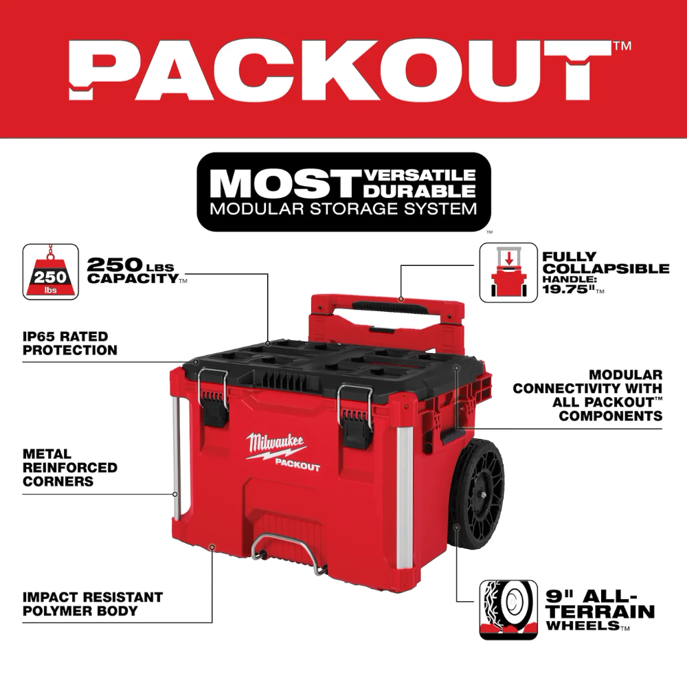 Caja de herramientas con ruedas PACKOUT™ -  Milwaukee 48-22-8427