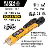 Probador de voltaje sin contacto de doble rango de 12-1000 V CA NCVT3P KLEIN TOOLS