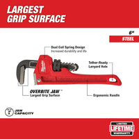 Llave para tubos de acero de 6"-  Milwaukee 48-22-7106