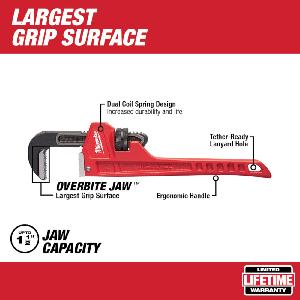 Llave para tubos de acero de 10" - Milwaukee 48-22-7110