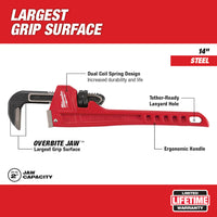 Llave para tubos de acero de 14" - Milwaukee 48-22-7114