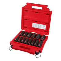 Juego de copas métricas con boca de 1/2" de 6 puntas SHOCKWAVE™ Impact Duty™ de 14 piezas - Milwaukee 49-66-7014