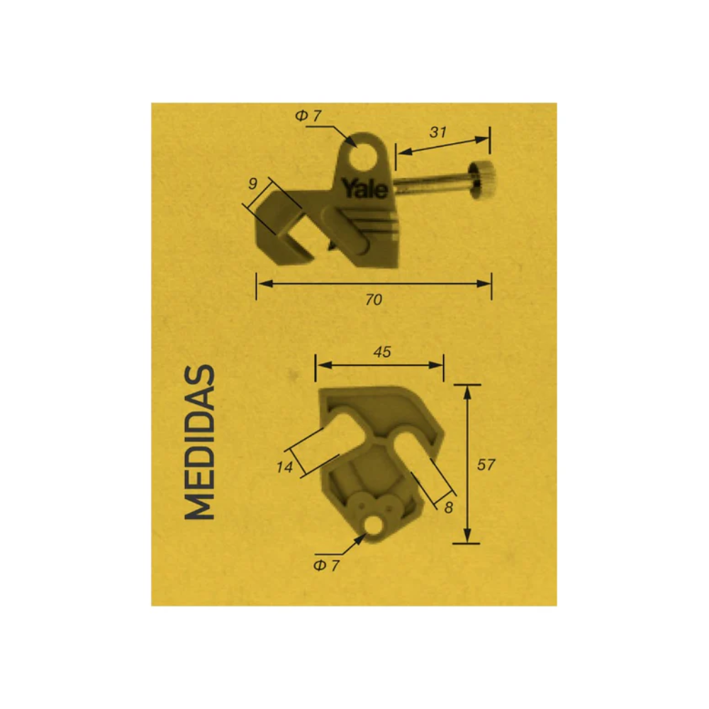 Bloqueador de Tuerca Breaker 7mm - Yale 0016009