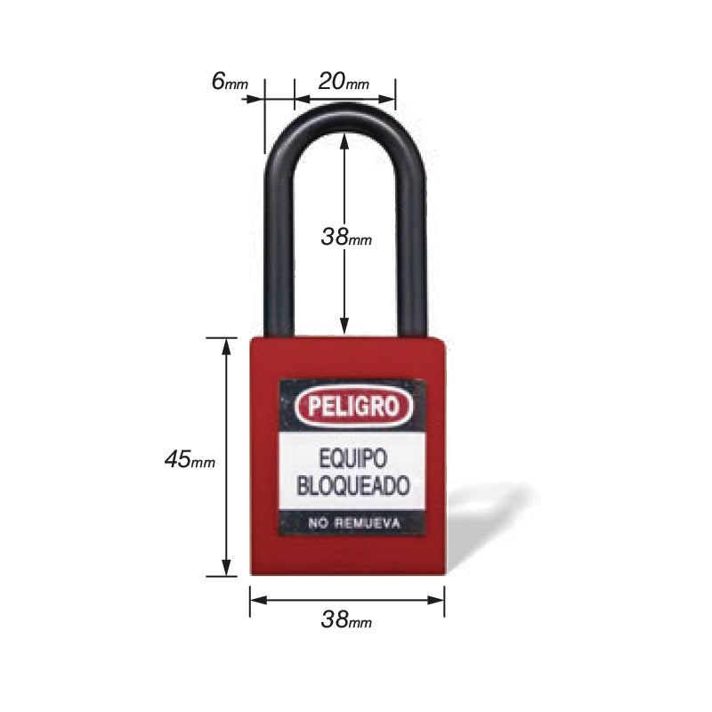 Candado LOTO gancho corto dielectrico Yale