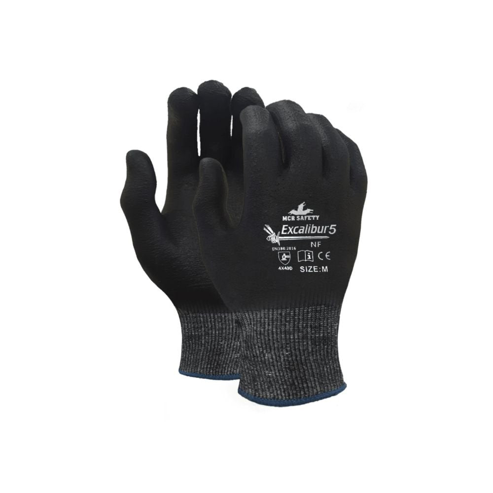 Guante de nitrilo espumado Excalibur® - MCR Safety EX5NFF Talla M