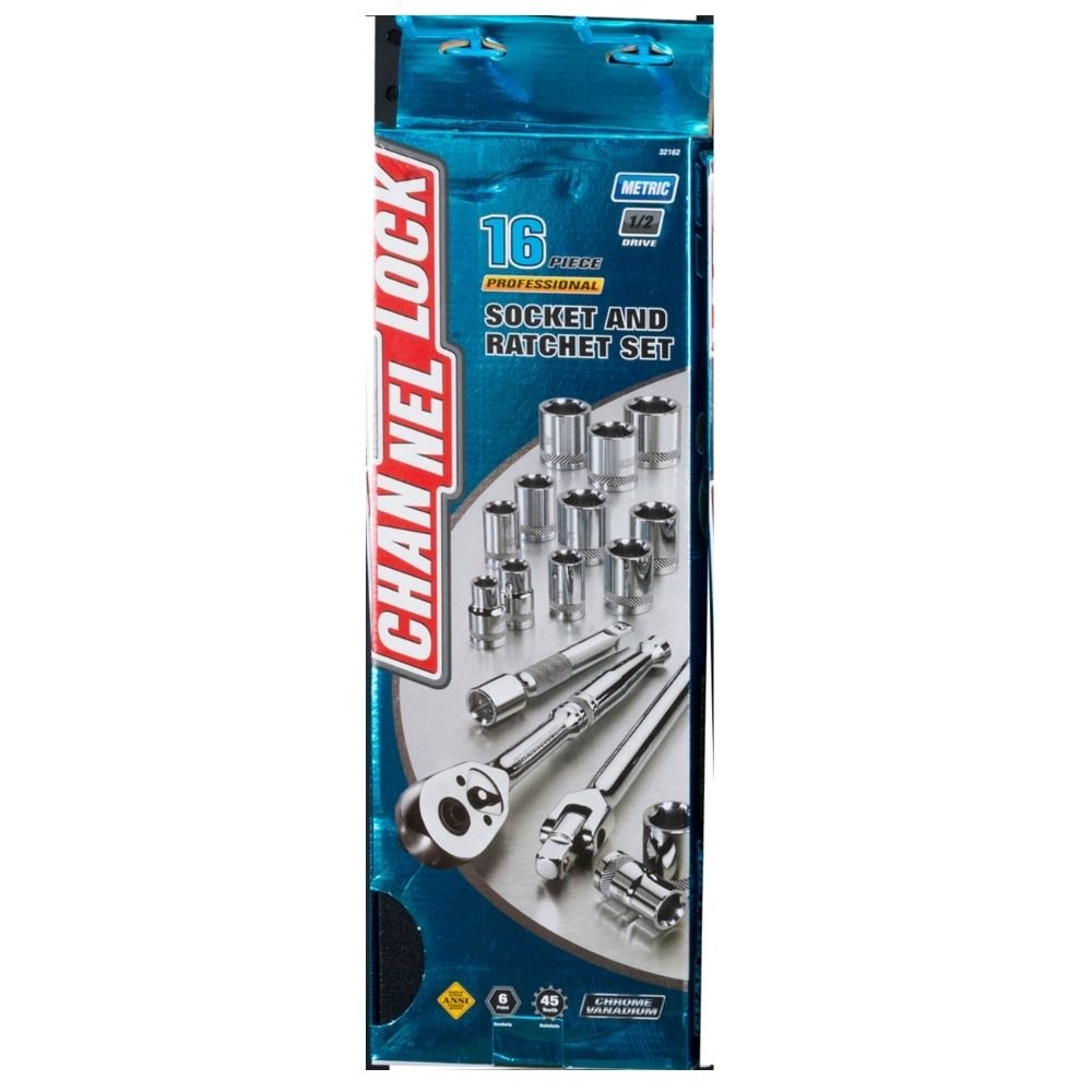 Juego de Copas Cuadrante 1/2" Métrico de 16 Piezas Channellock 32162