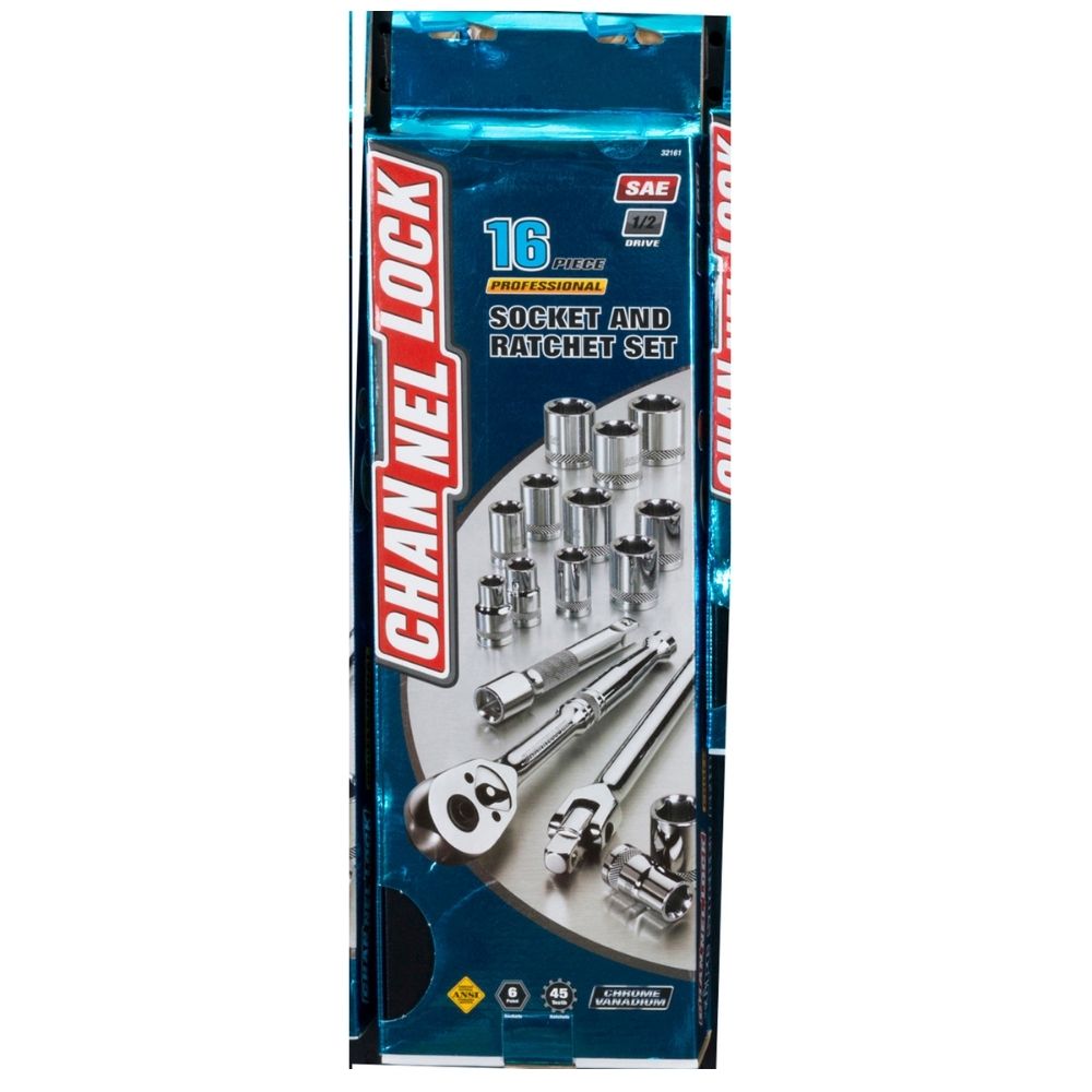 Juego de Copas Cuadrante 3/8" Métrico de 18 Piezas Channellock 38182