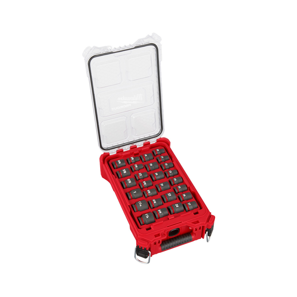 Juego de copas para destornillador SHOCKWAVE™ de 1/2" MM y SAE con PACKOUT™ de 27 piezas - Milwaukee 49-66-6804