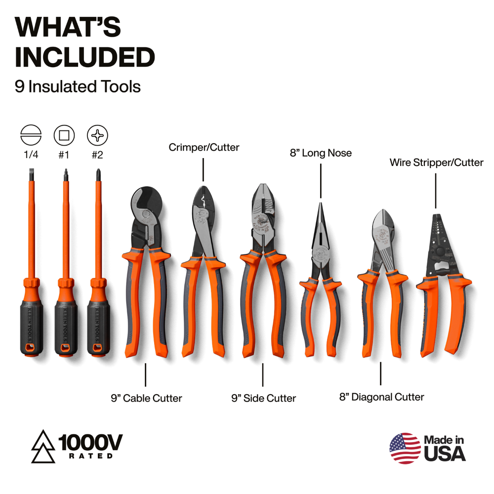 Kit de herramientas aislado MODbox™, 9 piezas - Klein Tools 94161MBINS