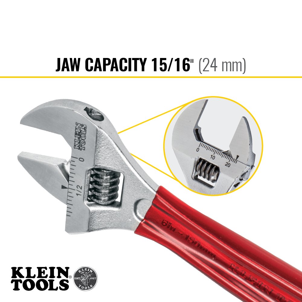 Llave ajustable de capacidad extra, de 165 mm Klein Tools D507-6