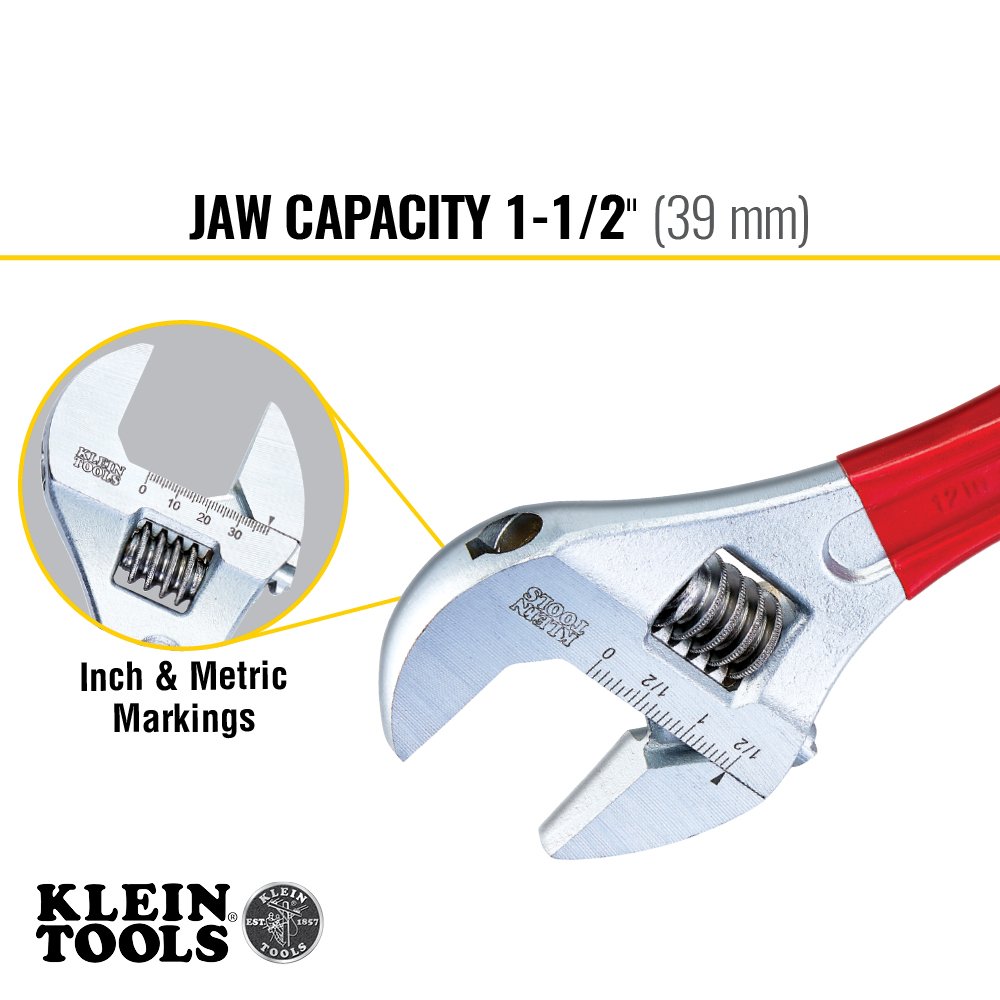 Llave ajustable de capacidad extra de 314 mm Klein Tools D507-12