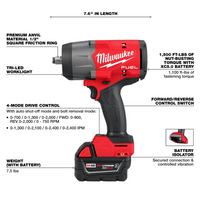 Llave de impacto inalámbrica de alto torque M18 FUEL™ de 1/2" con kit de anillo de fricción -  Milwaukee 2967-22
