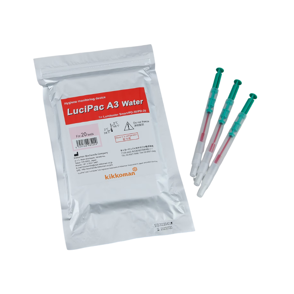 Prueba LuciPac A3 para control de higiene en agua - Kikkoman 60365