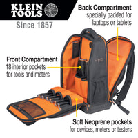 Maletín para herramientas Tradesman Pro™ XL Tech, 28 bolsillos Klein Tools 62805BPTECH